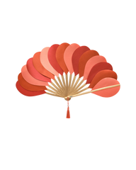 ABANICO - Multicolor naranja