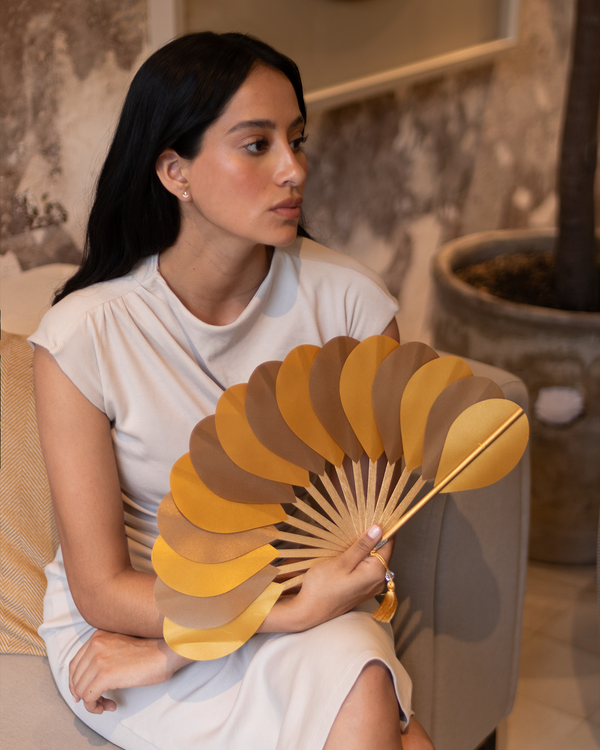 ABANICO - Multicolor ocre