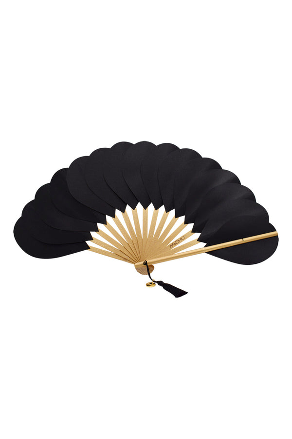 ABANICO - Negro con Dorado