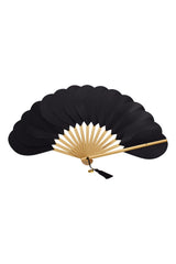 ABANICO - Negro con Dorado